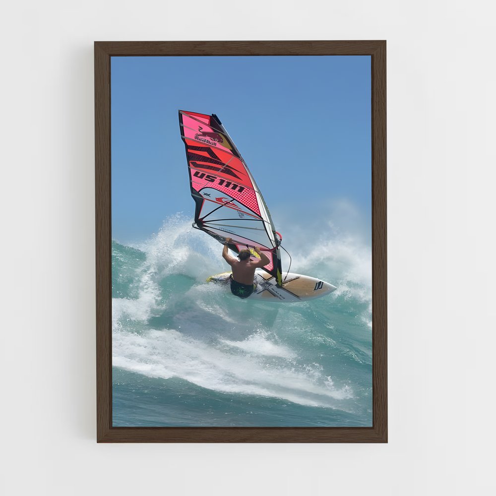 Poster Surf des Vagues – affiche Planche à voile (vue 5)